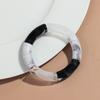 Retro Acrylic Chunky Bamboo Curved Tube Bracelets for Women Boho Mixed Color Resin Stretchy Stack Bangles Trendy Jewelry Gifts