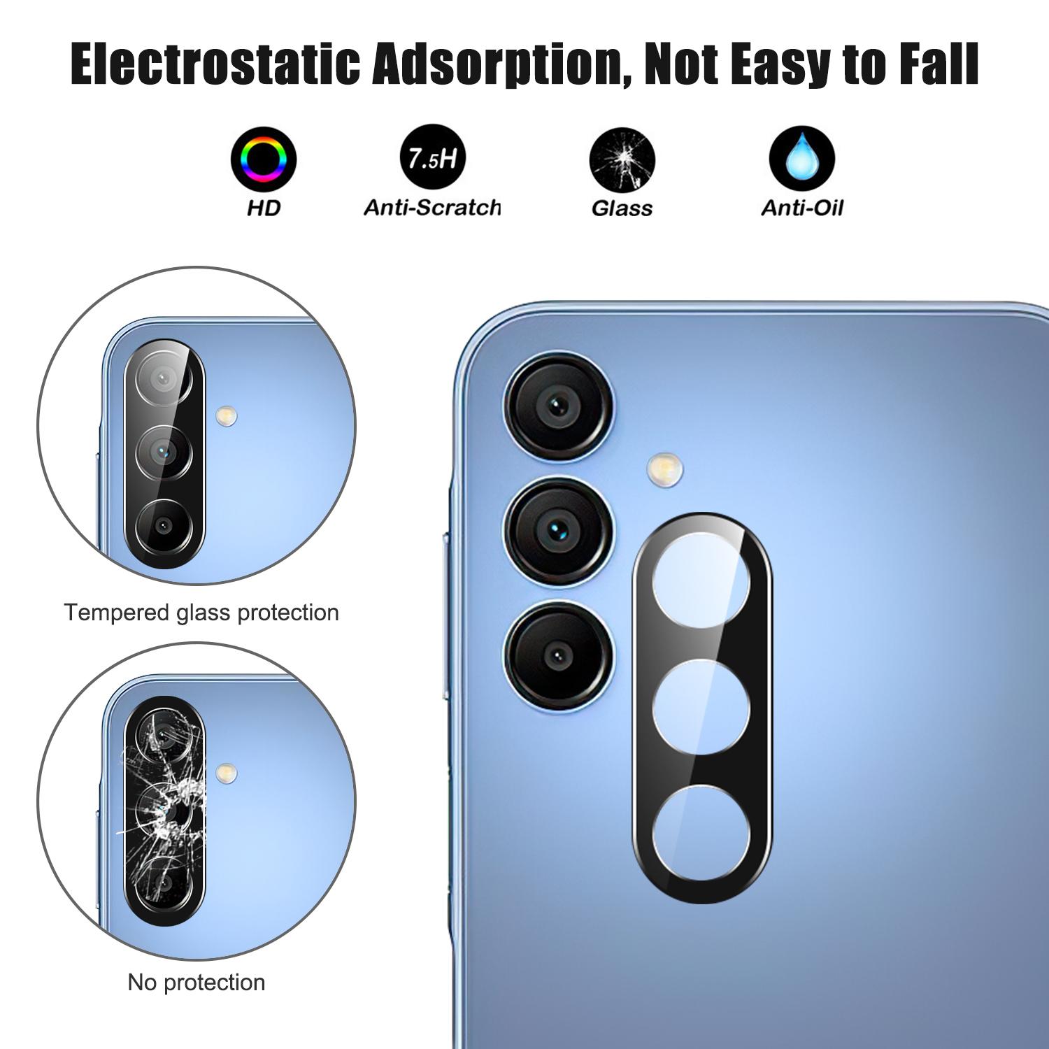 

For Samsung Galaxy A16 5G/A16 4G Camera Lens Protector Black Tempered Glass Lens Film Type A
