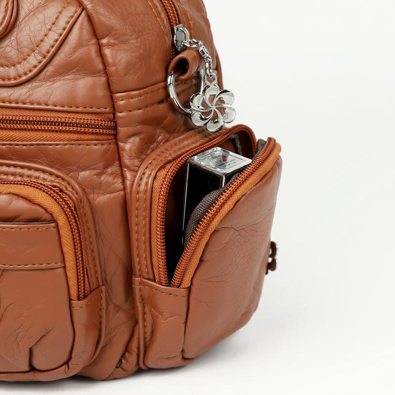 Damehåndveske med stor kapasitet pendler skulderveske mykt skinn crossbody-veske