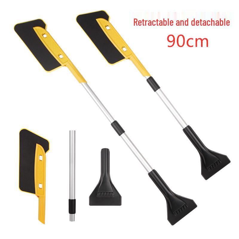 Retractable 2-in-1 Car Snow Shovel & Paint-Safe, Wear-Resistant EVA Brush