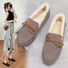 Doudou Shoes Single Shoes Winter New Women's Velvet Flat-bottomed Casual Shoes Lazy Cotton Shoes