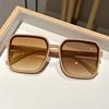 Extra Large Fashionable Fashion Sunglasses for Women with Square Plastic Decorative Glasses for Daily Use and Outdoor Travel