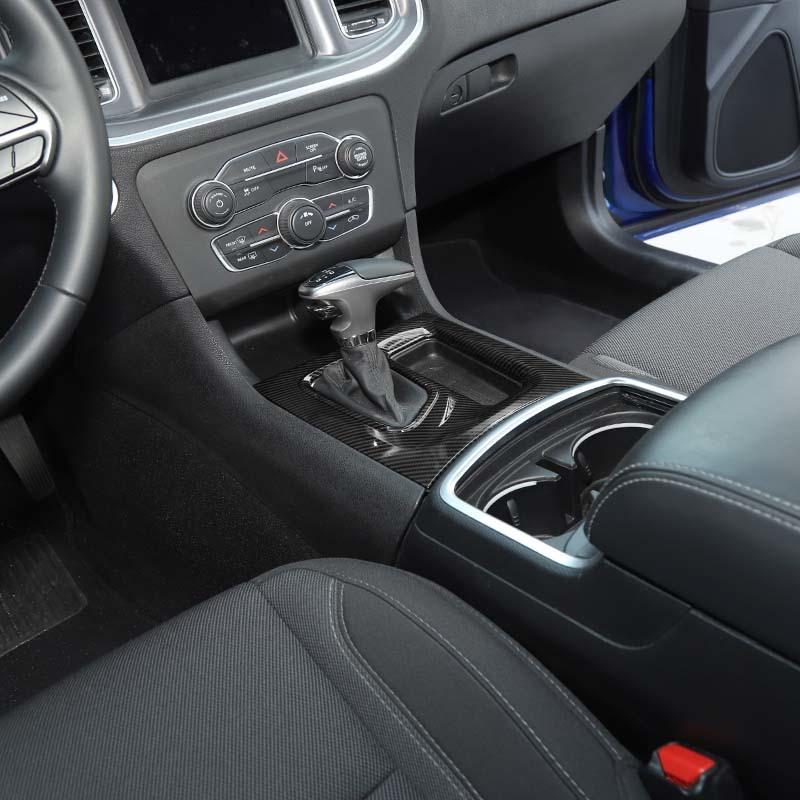  ABS Interior Gear Shift Panel Decoration Protective Cover Sticker Fit For Dodge Charger 2015 Up Interior Accessories