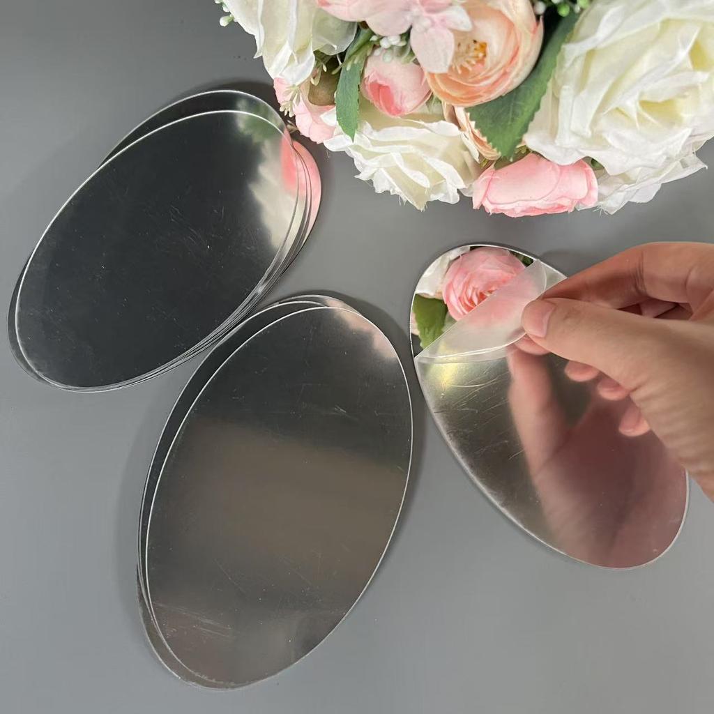 10pcs Oval Acrylic Mirror Wall Sticker Self-adhesive Decals For Bathroom Home Decor Mirror Wall Stickers DIY Art Home Stickers