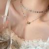 Color Beaded Small Flower Necklace Women'S Summer Temperament Collarbone Chain Versatile Girlfriend Neck Chain