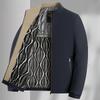 Vaters Wintermantel Schwarz Gold Samt Verdickt Mittelalter Herren Stehkragen Jacke Herbst und Winter Oberteile
