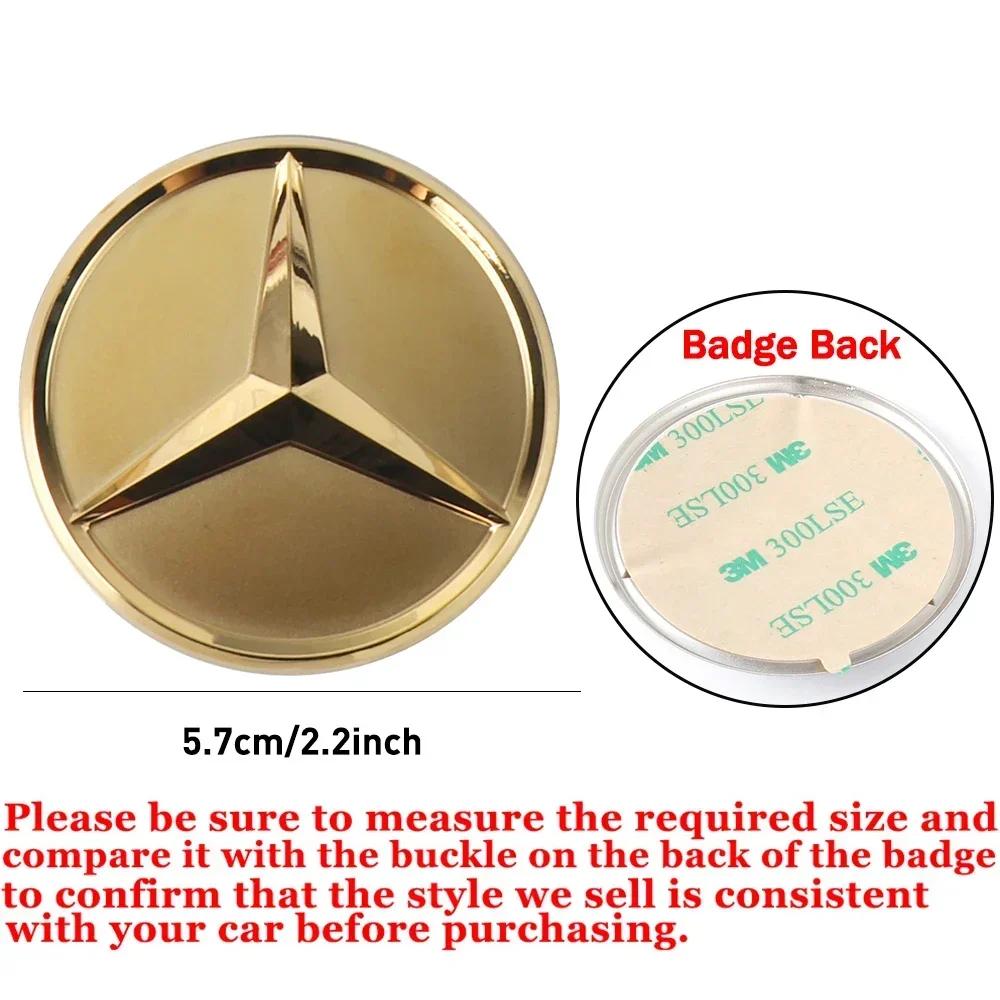 For Mercedes Benz 52mm 57mm Car Steering Wheel Badge Sticker Replacement Decoration for Mercedes Benz AMG A B S R G GLK GLA CLA