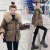 Padded Jacket Plus Size Down Padded Jacket Winter Fur Collar Thickened Short Western Style Loose Padded Jacket