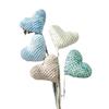 Love Filled Cotton Peach Heart Props - Handmade Crochet Yarn Accessories Practical for Studio & Baby Photography Auxiliary Use