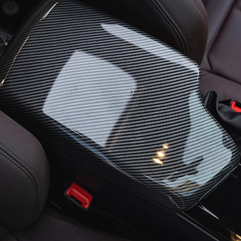 Replacement Armrest Protection Cover for E90 E92 325i Carbon Fiber Texture ABS Armrest Cover Auto Interior Accessories