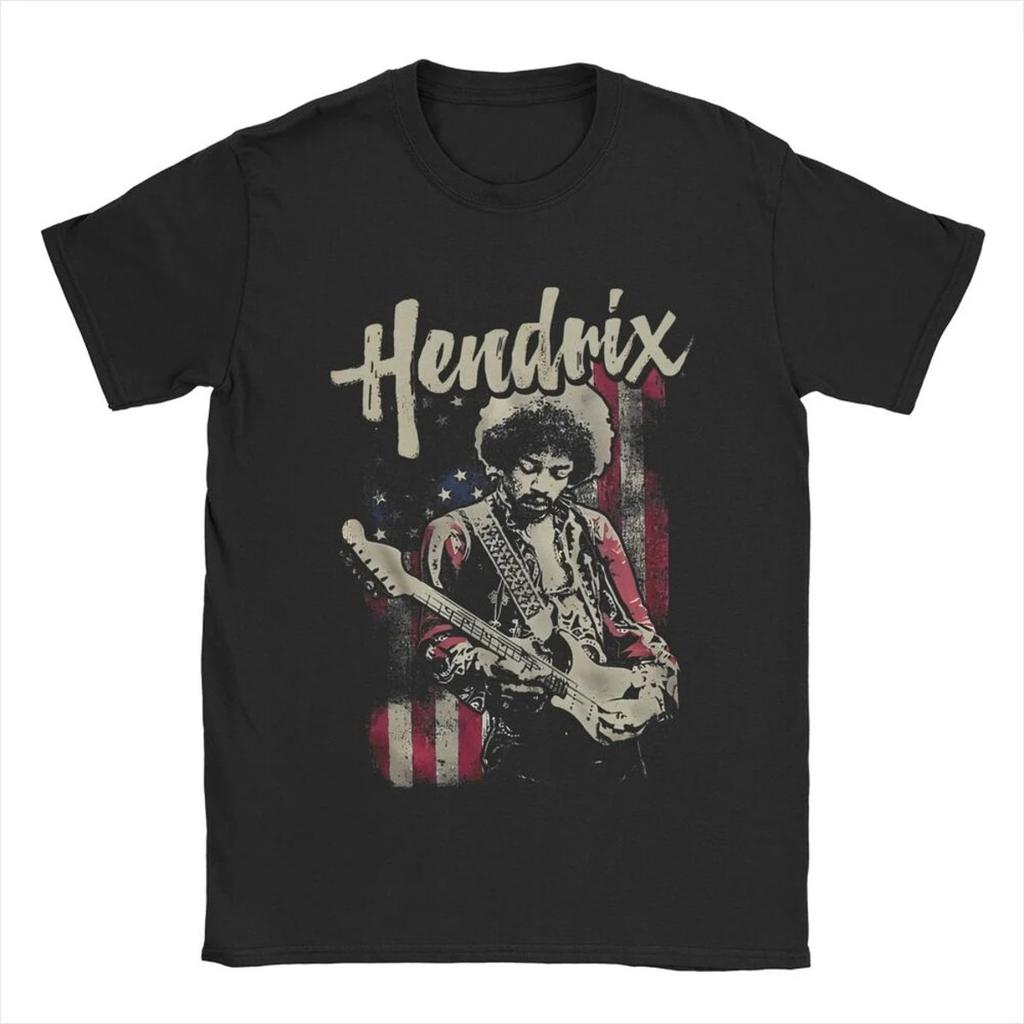 Jimi Hendrix 2026 New Bestseller Mens 100Cotton Y2k Rock Album Graphic Hawaiian Luxury Hiphop Style Shirt Women Summer Tshirt