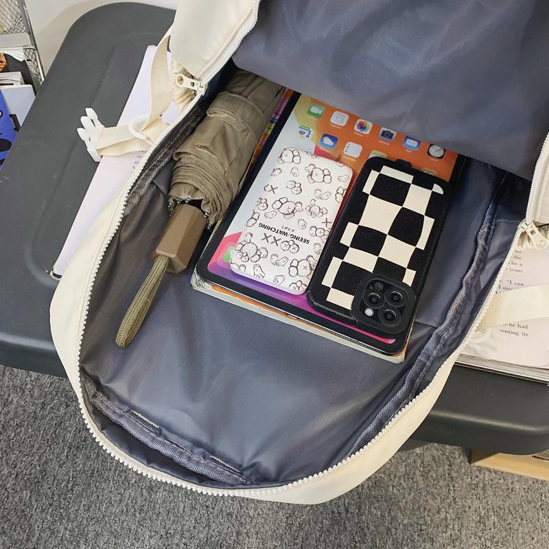 Korean Style Reflective Stripe Backpack: Large Capacity for Junior & Senior High Students