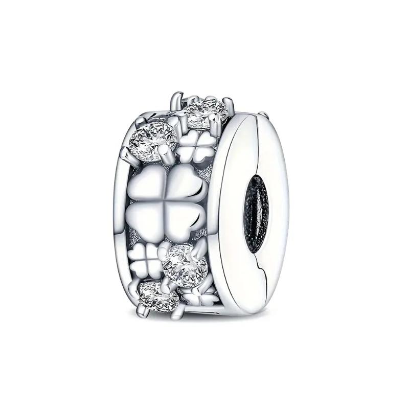New 925 Silver Heart Bow Dog Palm Turtle Elephant Bead Pendant Charm for DIY Bracelet Jewelry