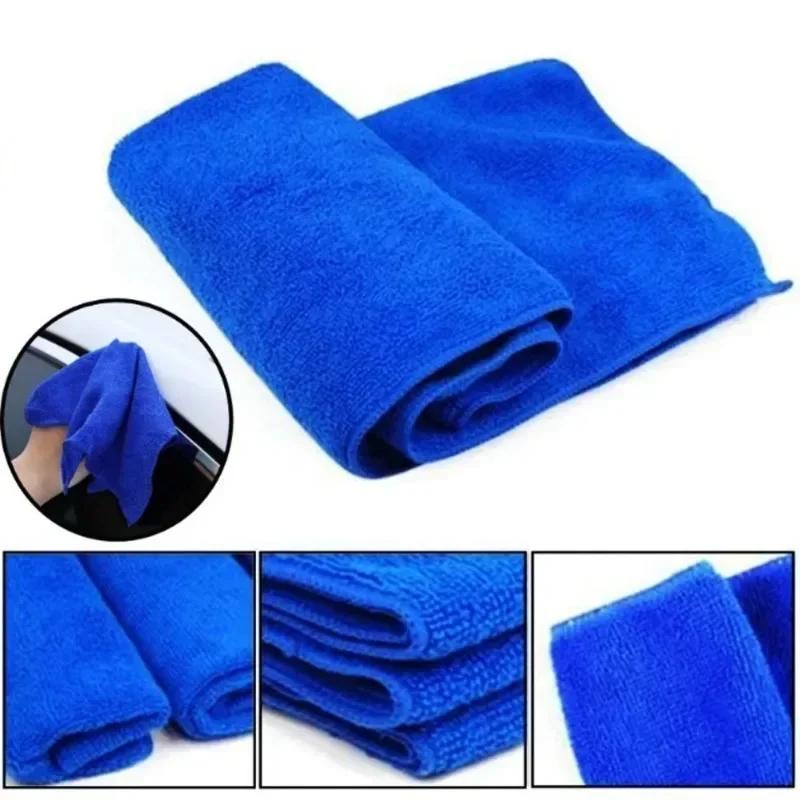 Car Microfiber Towels Auto Detailing Polishing Cloth Car Motorcycle Cleaning Care Tools Household Blue Softness Cleaning Towel