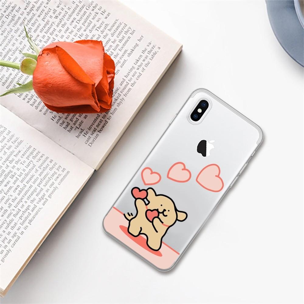 Cartoon Line Dog Phone Case For iPhone 14 13 12 11 Pro Max XS X XR SE 2020 6 7 8 Plus Mini Protective Cover