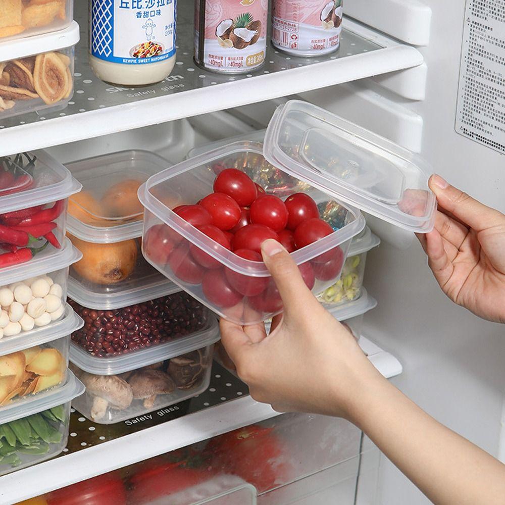 with Lid Trasparent Crisper Sealed Rectangular Microwave-heated Lunch Boxes