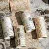 2/4Rolls Self-Adhesive Vintage Ledger Tape DIY Collage Handicraft Art Office Study Washi Tape Journal Decor Birthday Gift XJM