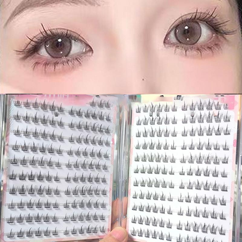Voluminous No Need Glue Self-Adhesive False Eyelashes Fluffy Fish Tail Sunflower Thick Curling Lash Extension Diy Anime Eyes