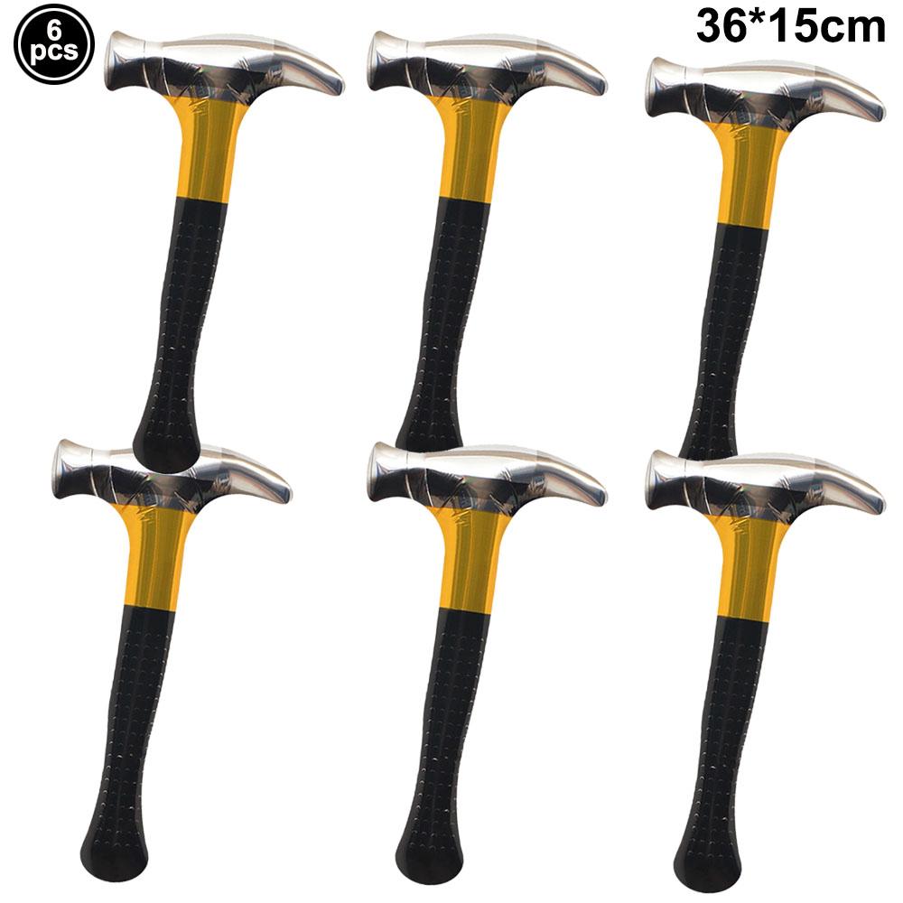 

6pcs Tool Hammer Balloons Drill Balloons Inflatable Helium Balloon Fun Decor Kids Father s Birthday Construction Party Decoratio As Shown рубиновый