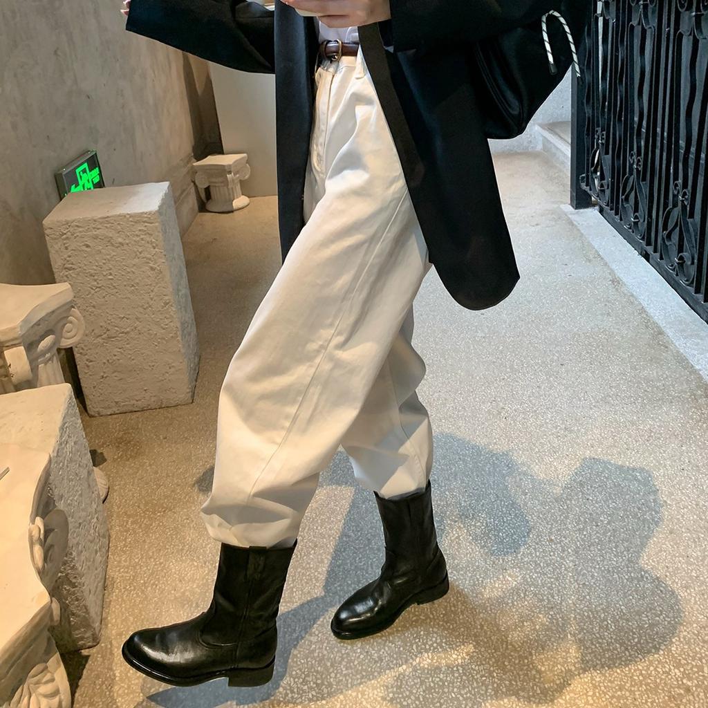 [Sheei Su Yinyin] Burke Highway~ Vzor umytého koně V-výstřih Westernové boty Silný podpatek Kotníkové boty Dámské pouštní boty