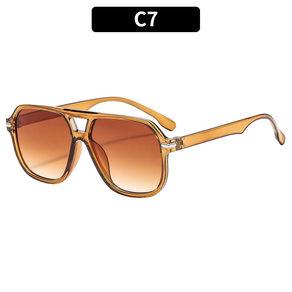 Oversized Square Sunglasses Vintage Double Bridge Sun Glasses Women Trendy Luxury Brand Design Outdoor Shades Uv400 Eyeglasses