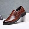 2025 new men's leather shoes office dress business gown men's shoes Wenzhou black leather single shoes wedding shoes