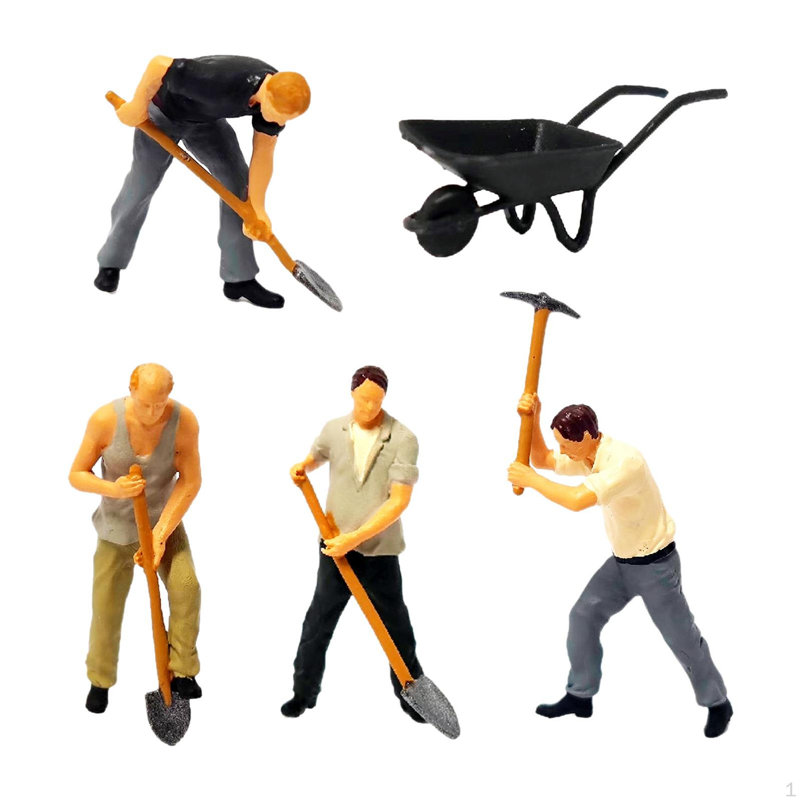 1/64 Painted Figurines for DIY Projects Table Layout 1:87