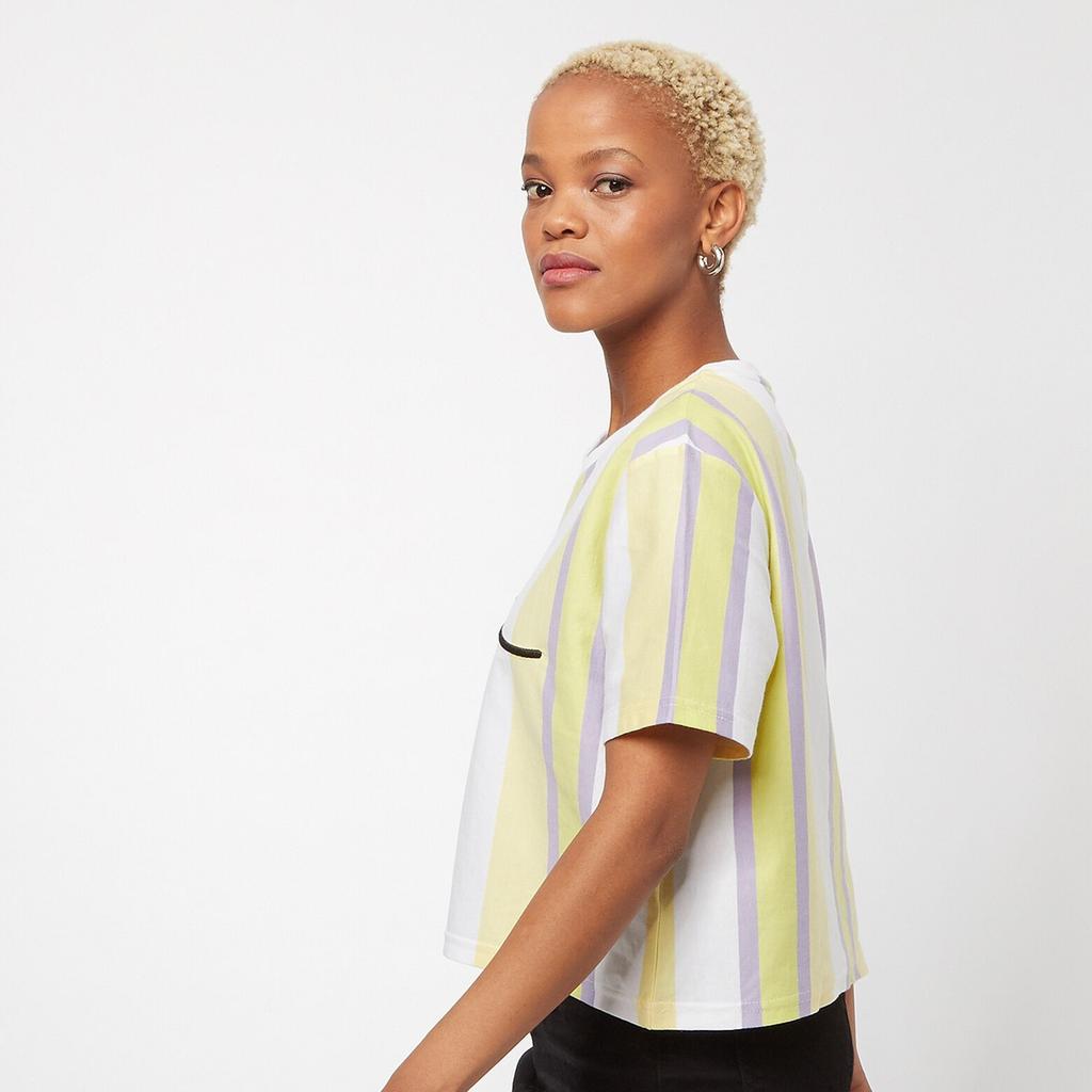 Y4441 Karl Kani SIGNATURE STRIPE CROP WIDE TEE TOP TSHIRT XS/S