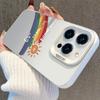 iPhone Case Rainbow Ins-Style for iPhone 13/14/15/16/17 Pro/Promax - Silver
