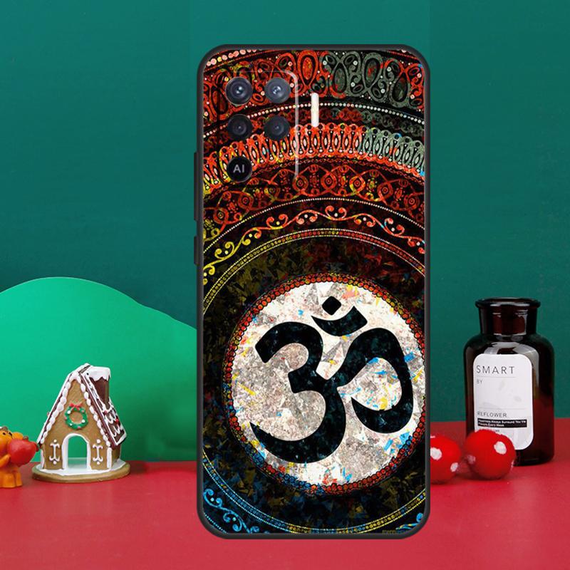 Yoga Om Namaste Mandala Design Case For Oppo A16 A76 A96 A17 A60 A40 A80 A98 A58 A78 A18 A38 A57 A74 A54 A94 A15 A5 A6 Pro