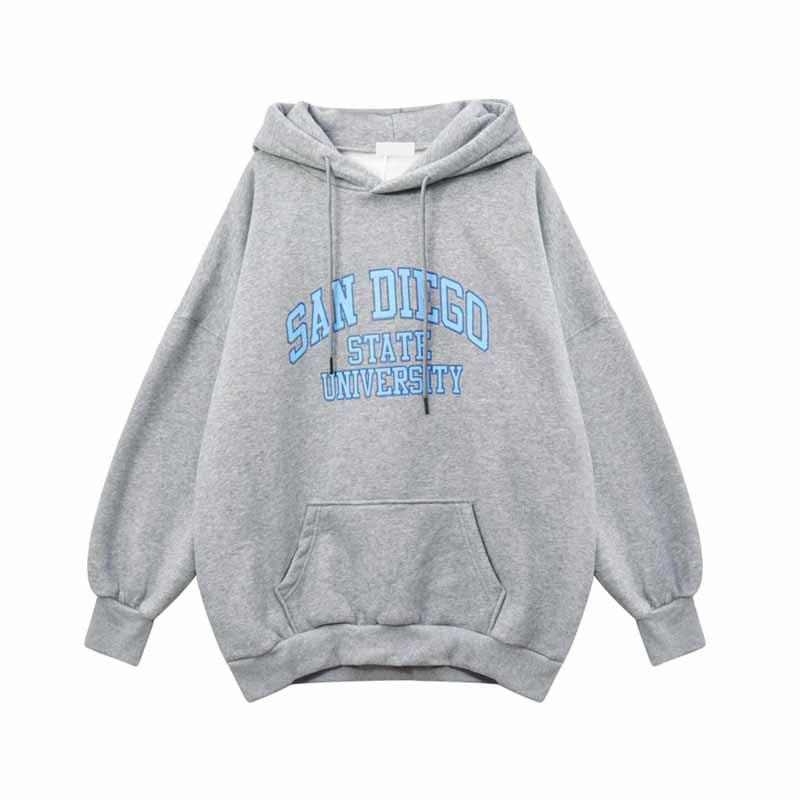 Sweat à capuche chaud et doux pour femme, pull épais rembourré, décontracté, polyvalent, rétro, simple, littéraire, pour étudiantes, ample, paresseux, coupe-vent, hiver