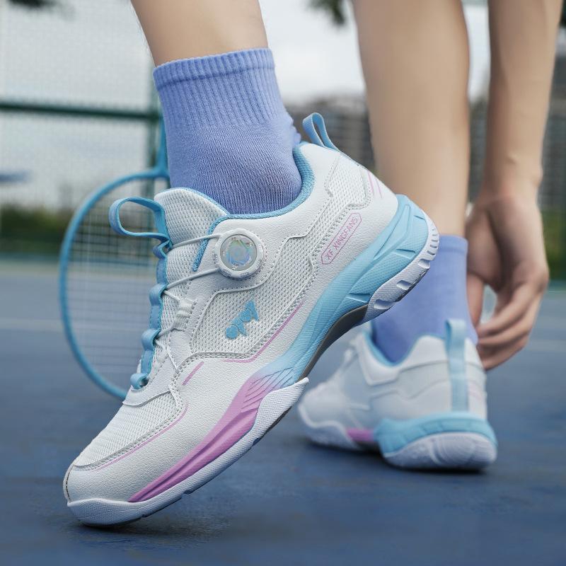 

Large size badminton men s shoes children s breathable cushioning wear-resistant wide last professional carbon plate actual combat women s tennis sho 36
