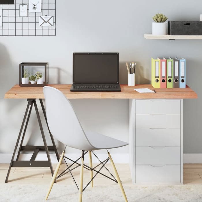 VidaXL Light Brown Table Top 140x60x4 Cm Treated Oak Wood 3156381