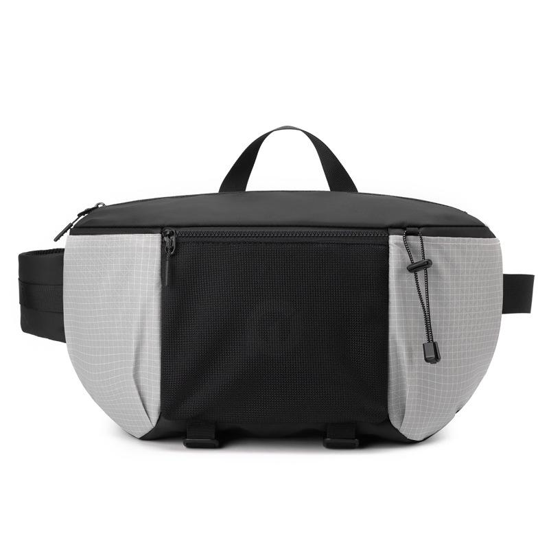 Men's Waterproof Nylon Cycling Waist Bag New Fashion Chest Pack Casual Crossbody Shoulder Sling Bag for Outdoor Travel