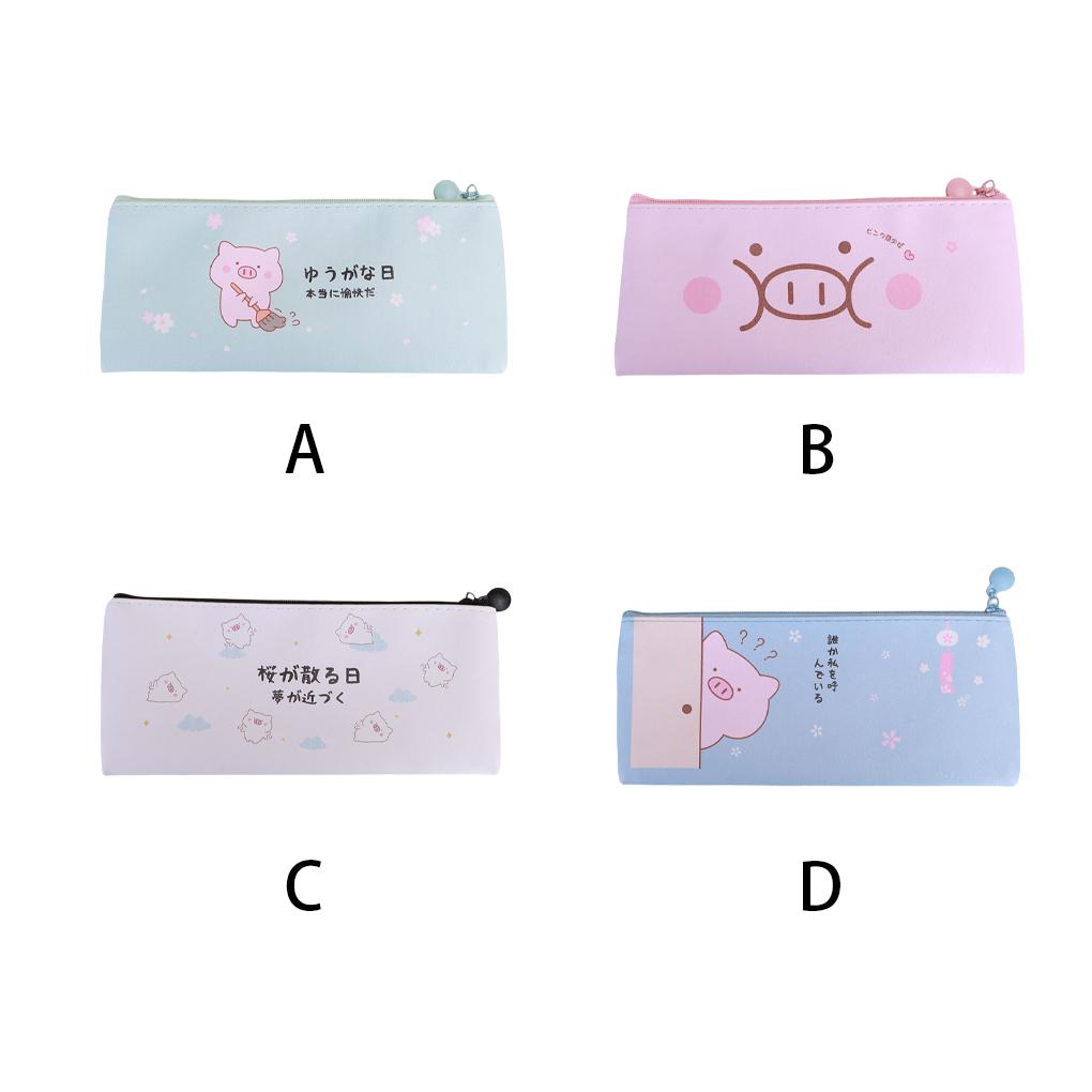 Cartoon Potloodtas Etui Pouch Houder Ritssluiting Student Opbergtassen Schrijfwaren Organizer Schoolkantoorartikelen