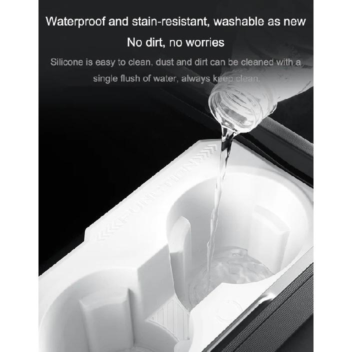 For Tesla Model Y Juniper Center Console Storage Box Cup Holder Limiter Model 3 Highland Central Armrest Storage Case Waterproof