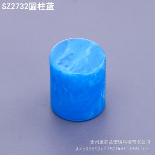 15mm Resin Perfume Bottle Cap, Hand-Polished Sphere & Cylinder Shape, Crimp Neck Spray Lid for Refillable Atomizer