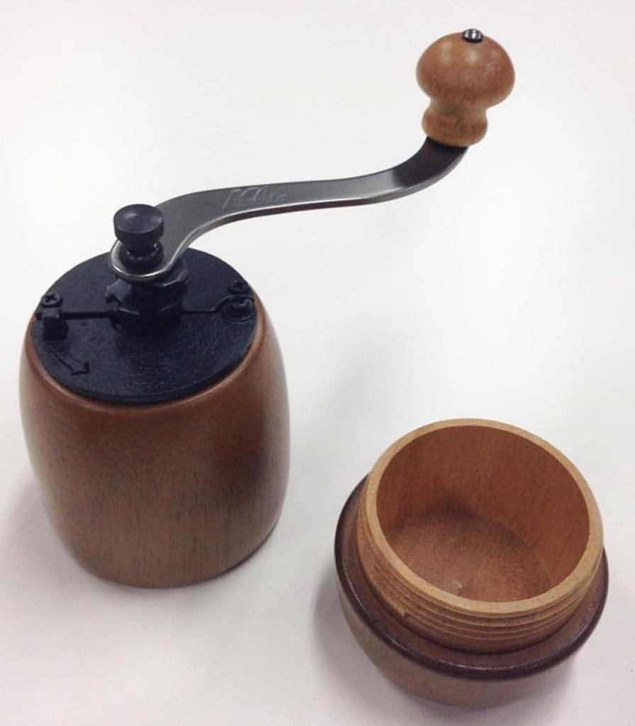 Kalita AC Brown Coffee Wooden and Aluminum Grinder with High Grit Adjustable Coffee Manual Gift KH-9 Mill, Consistency, Coarseness, Hand-Grinded Mill,
