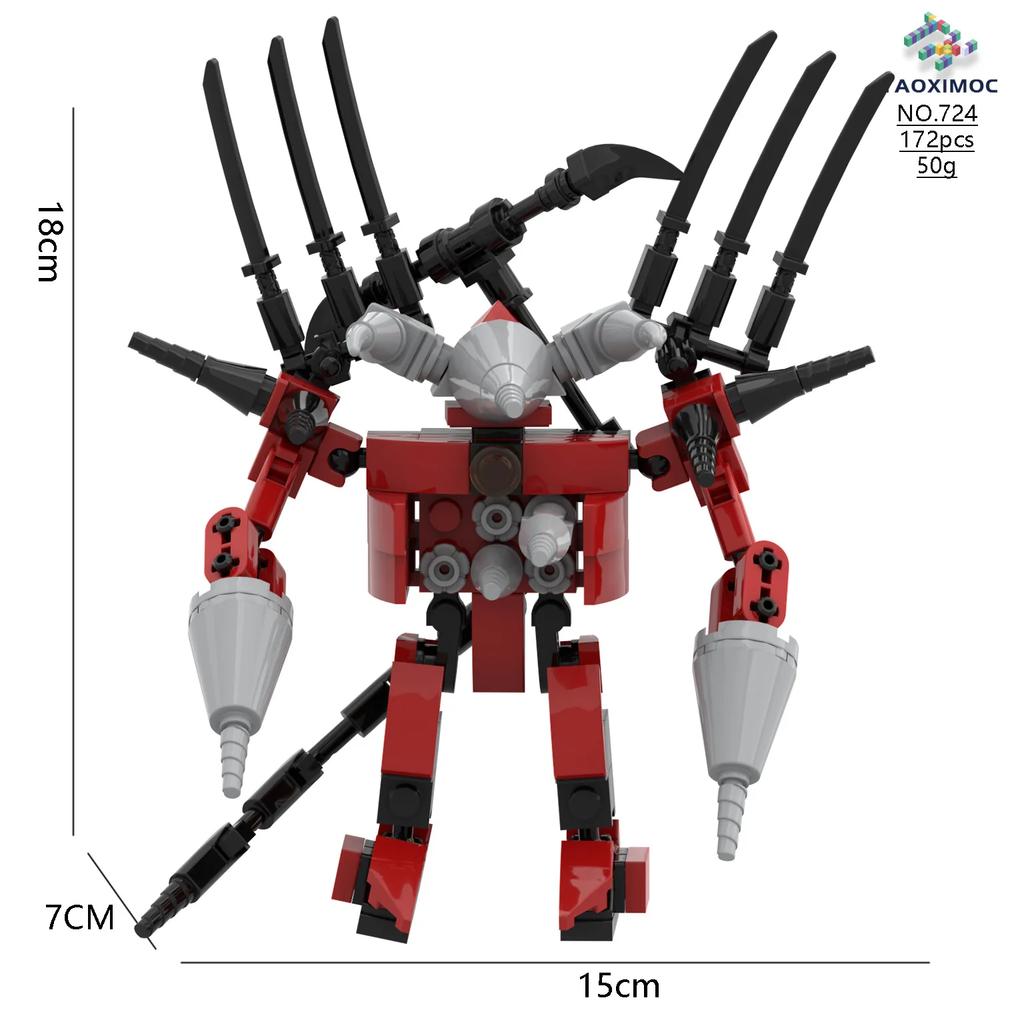 Skibidi Toilet MOC Abstract Robot Building Blocks Compatible With Upgrade Scythe Titan Speaker Man Model Bricks Toys