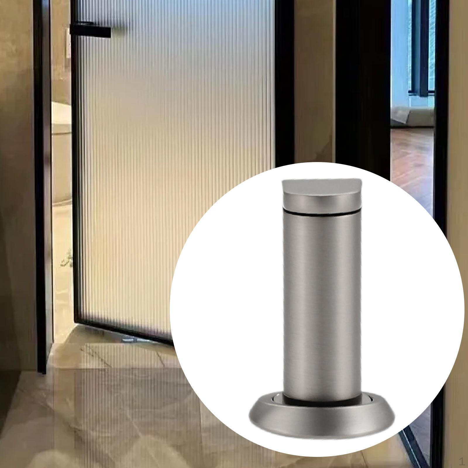 

Magnetic Door Stopper Windproof Versatile Holder for Hotel Kitchen Home White срібний