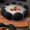 Japanese Tableware Rock Sushi Plate Coal Ball Volcanic Stone Swing Plate El Dining Plate Sushi Dish Plate Premium