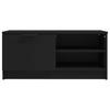 Vidaxl Szafka Pod Tv, Czarna, 80X35X36,5 Cm, Materiał Drewnopochodny