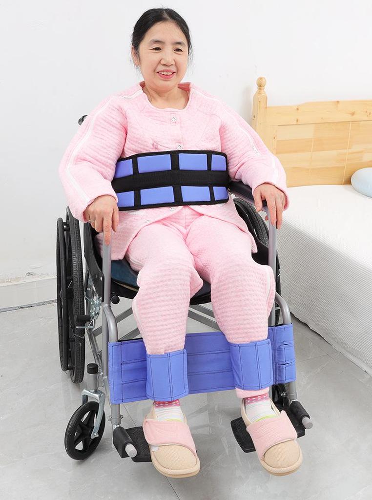 Portable Restraint Strap for Frail or Unconscious Elderly in Wheelchairs
