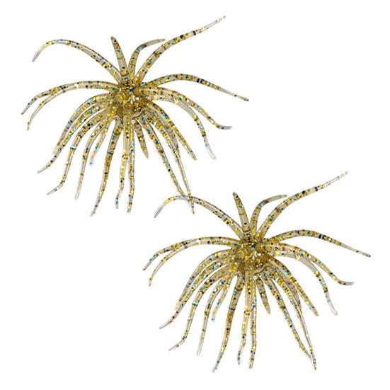 Bionic Soft Bait 2Pcs Sea Urchin Lure, 11cm/10g Floating Topwater Artificial Lightweight Lure Bait, Fuzzy for Freshwater Saltwater Fishing