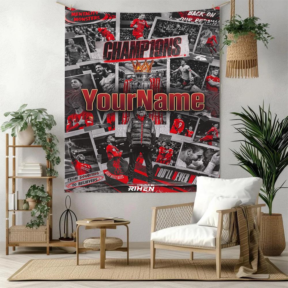 Liverpool Custom Your Name Wall Decor Tapestry Art For Pet Memorial Birthdaywedding Party Backdrop Family Gift