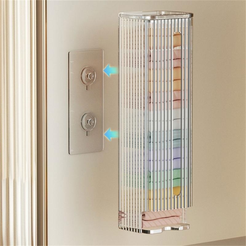 Wall Mounted Socks and Underwear Organizer Box Space Saving Panties Storage Case Plastic Bag Dispenser for Kitchen