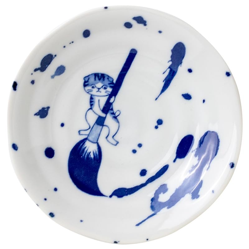 

Minoru Pottery SOMENEKO 135 Plates with Blown Ink