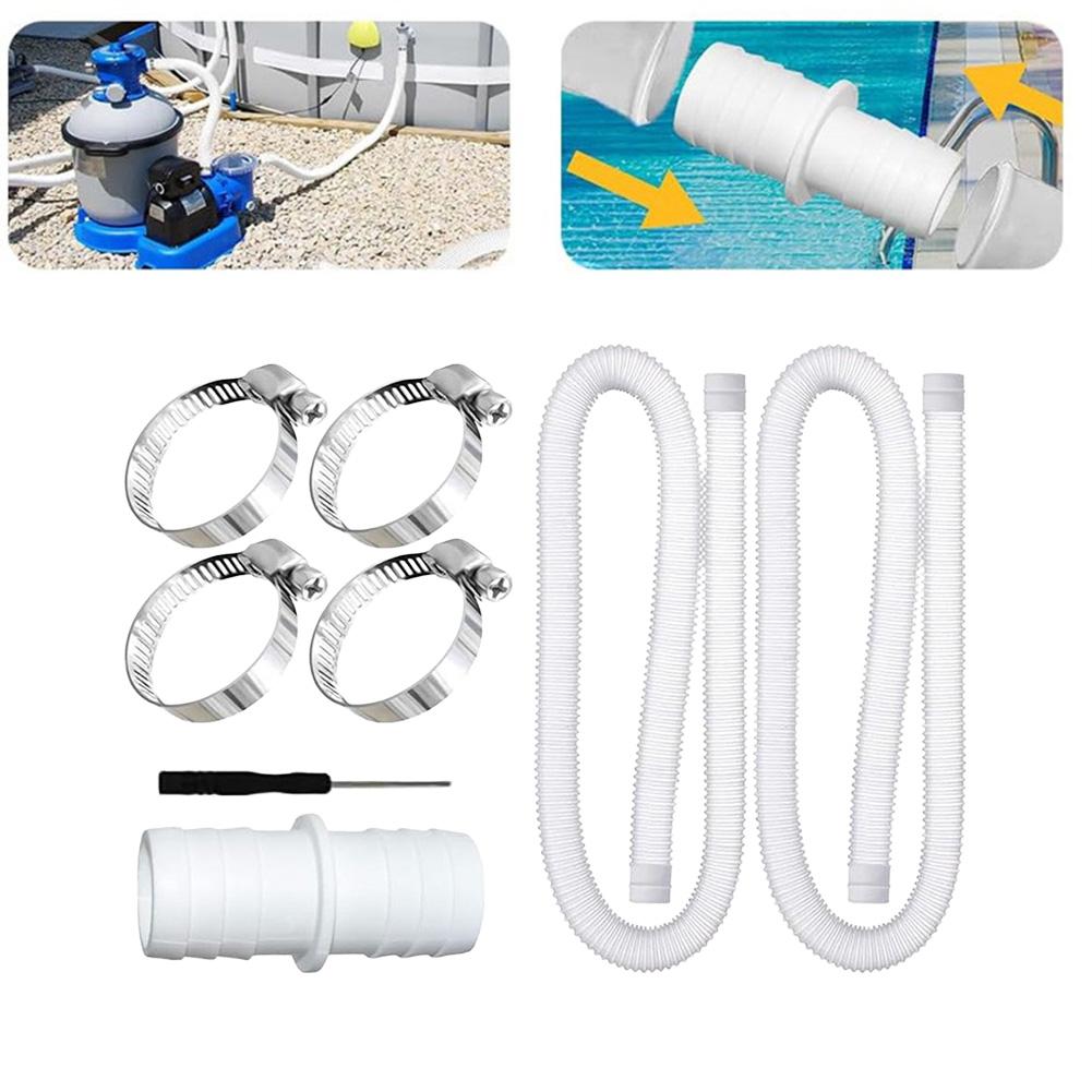 Robust For Pool Hose 32 Mm Designed for For Pool Pump Compatibility and UV Resistant Complete with Safety Clips