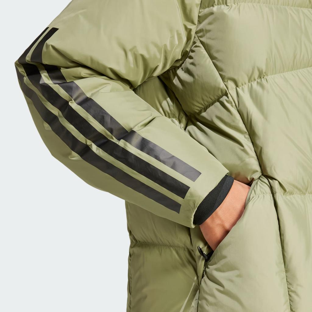 adidas 3 Stripes Down Jacket Men's Tent Green JG3839