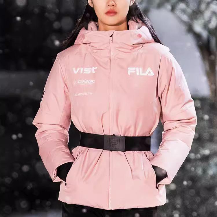 New FILA Athletics Down Jackets Women's Tea Plum Pink A11W246909F-PK